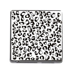 Black And White Leopard Print Jaguar Dots Memory Card Reader (square 5 Slot) by ConteMonfreyShop