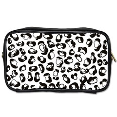 Black And White Leopard Print Jaguar Dots Toiletries Bag (one Side) by ConteMonfreyShop