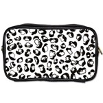 Black And White Leopard Print Jaguar Dots Toiletries Bag (One Side) Front