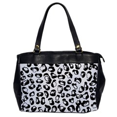 Black And White Leopard Print Jaguar Dots Oversize Office Handbag by ConteMonfreyShop