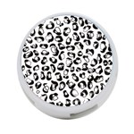 Black And White Leopard Print Jaguar Dots 4-Port USB Hub (Two Sides) Front