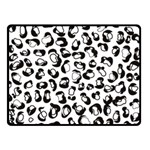 Black And White Leopard Print Jaguar Dots Double Sided Fleece Blanket (Small) 45 x34  Blanket Front