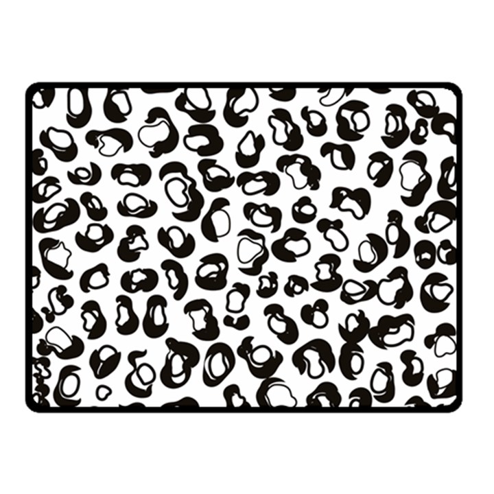 Black And White Leopard Print Jaguar Dots Double Sided Fleece Blanket (Small)