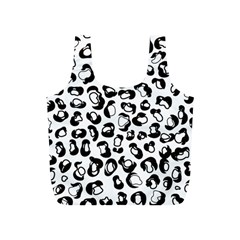 Black And White Leopard Print Jaguar Dots Full Print Recycle Bag (s) by ConteMonfreyShop