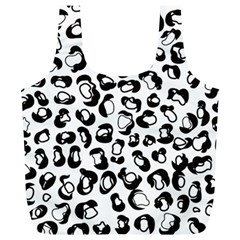 Black And White Leopard Print Jaguar Dots Full Print Recycle Bag (xl) by ConteMonfreyShop