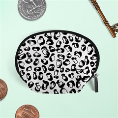 Black And White Leopard Print Jaguar Dots Accessory Pouch (small) by ConteMonfreyShop