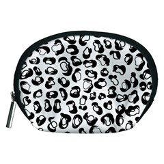 Black And White Leopard Print Jaguar Dots Accessory Pouch (medium) by ConteMonfreyShop