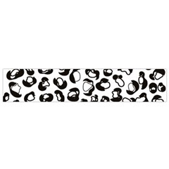 Black And White Leopard Print Jaguar Dots Small Flano Scarf by ConteMonfreyShop