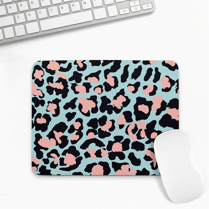 Blue And Pink Jaguar Dots Leopard Small Mousepad