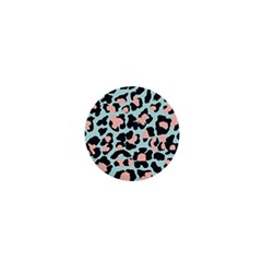 Blue And Pink Jaguar Dots Leopard 1  Mini Button by ConteMonfreyShop