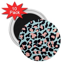 Blue And Pink Jaguar Dots Leopard 2 25  Magnet (10 Pack) by ConteMonfreyShop