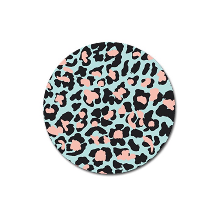 Blue And Pink Jaguar Dots Leopard Magnet 3  (Round)