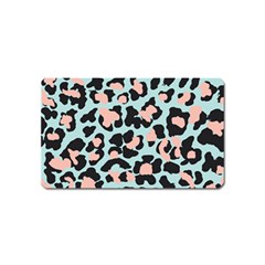 Blue And Pink Jaguar Dots Leopard Magnet (name Card)