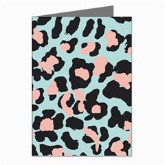 Blue And Pink Jaguar Dots Leopard Greeting Cards (pkg Of 8) by ConteMonfreyShop