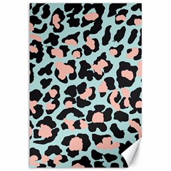 Blue And Pink Jaguar Dots Leopard Canvas 12  X 18  by ConteMonfreyShop