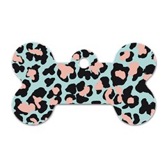 Blue And Pink Jaguar Dots Leopard Dog Tag Bone (one Side) by ConteMonfreyShop