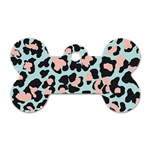 Blue And Pink Jaguar Dots Leopard Dog Tag Bone (Two Sides) Front