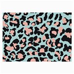 Blue And Pink Jaguar Dots Leopard Large Glasses Cloth Front