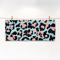 Blue And Pink Jaguar Dots Leopard Hand Towel