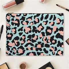 Blue And Pink Jaguar Dots Leopard Cosmetic Bag (xl) by ConteMonfreyShop