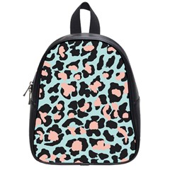 Blue And Pink Jaguar Dots Leopard School Bag (small)