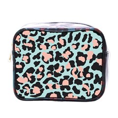 Blue And Pink Jaguar Dots Leopard Mini Toiletries Bag (one Side) by ConteMonfreyShop