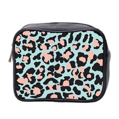 Blue And Pink Jaguar Dots Leopard Mini Toiletries Bag (two Sides) by ConteMonfreyShop