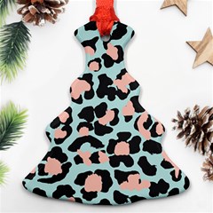 Blue And Pink Jaguar Dots Leopard Ornament (christmas Tree) 