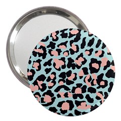 Blue And Pink Jaguar Dots Leopard 3  Handbag Mirror by ConteMonfreyShop