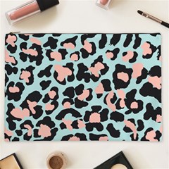 Blue And Pink Jaguar Dots Leopard Cosmetic Bag (xxl) by ConteMonfreyShop