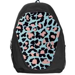 Blue And Pink Jaguar Dots Leopard Backpack Bag by ConteMonfreyShop