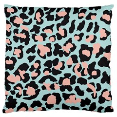 Blue And Pink Jaguar Dots Leopard Standard Flano Cushion Case (one Side) by ConteMonfreyShop