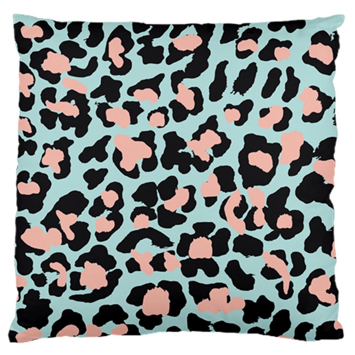 Blue And Pink Jaguar Dots Leopard Standard Flano Cushion Case (Two Sides)