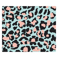 Blue And Pink Jaguar Dots Leopard Double Sided Flano Blanket (small) by ConteMonfreyShop