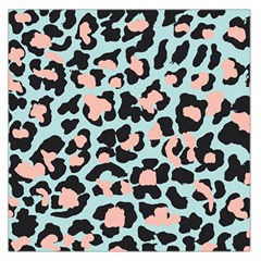 Blue And Pink Jaguar Dots Leopard Square Satin Scarf (36  X 36 ) by ConteMonfreyShop