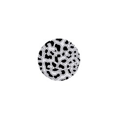 Black And White Dots Jaguar 1  Mini Button by ConteMonfreyShop