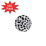 Black And White Dots Jaguar 1  Mini Button (100 pack)  Front