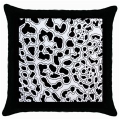 Black And White Dots Jaguar Throw Pillow Case (black) by ConteMonfreyShop