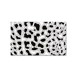 Black And White Dots Jaguar Sticker (Rectangular) Front