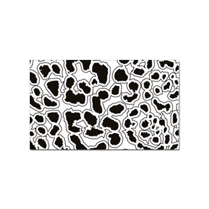 Black And White Dots Jaguar Sticker (Rectangular)