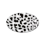 Black And White Dots Jaguar Sticker Oval (10 pack) Front