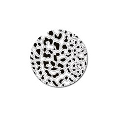 Black And White Dots Jaguar Golf Ball Marker by ConteMonfreyShop