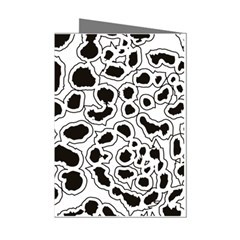 Black And White Dots Jaguar Mini Greeting Cards (pkg Of 8) by ConteMonfreyShop