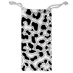 Black And White Dots Jaguar Jewelry Bag by ConteMonfreyShop