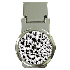 Black And White Dots Jaguar Money Clip Watch by ConteMonfreyShop