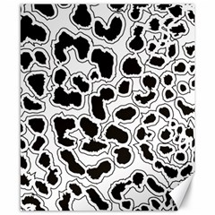 Black And White Dots Jaguar Canvas 8  X 10  by ConteMonfreyShop