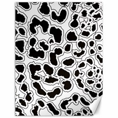 Black And White Dots Jaguar Canvas 12  X 16  by ConteMonfreyShop