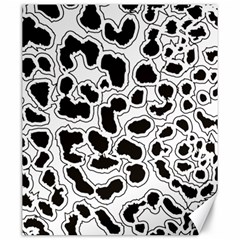 Black And White Dots Jaguar Canvas 20  X 24  by ConteMonfreyShop