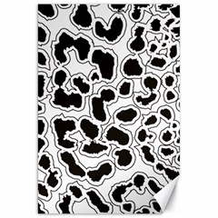 Black And White Dots Jaguar Canvas 20  X 30  by ConteMonfreyShop