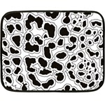 Black And White Dots Jaguar Fleece Blanket (Mini) 35 x27  Blanket